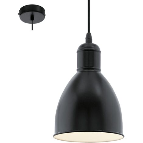 Eglo Pendelleuchte Priddy schwarz Ø 15,5 cm E27 Pendelleuchte