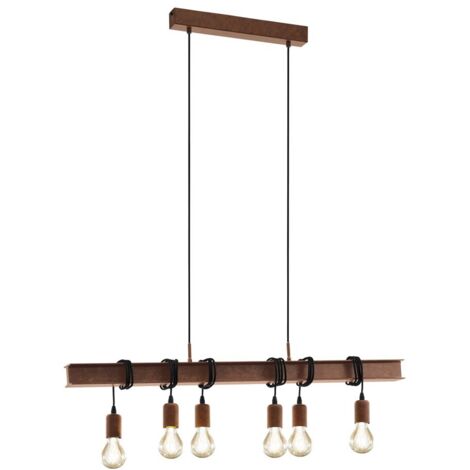 Eglo Pendelleuchte Townshend 4 antik-braun 100,5 x 7 cm E27, max. 60 W Pendelleuchte