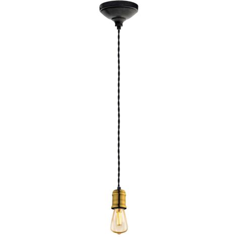 Eglo Pendelleuchte Yorth schwarz-gold Ø 12,5 cm E27 Deckenleuchte
