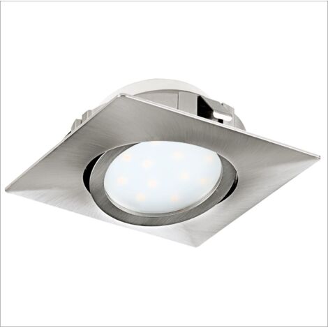 Eglo Pineda Faretto da Incasso LED, 6 W, Color Nichel Opaco