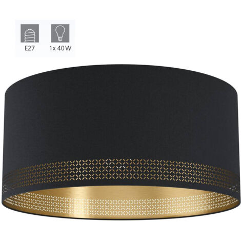 Eglo plafoniera Ø 47,5x24 cm Esteperra Nero ed oro - nero
