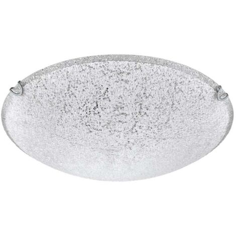 Eglo Plafoniera Applique Bivio - Bianco Trasparente - D400 mm