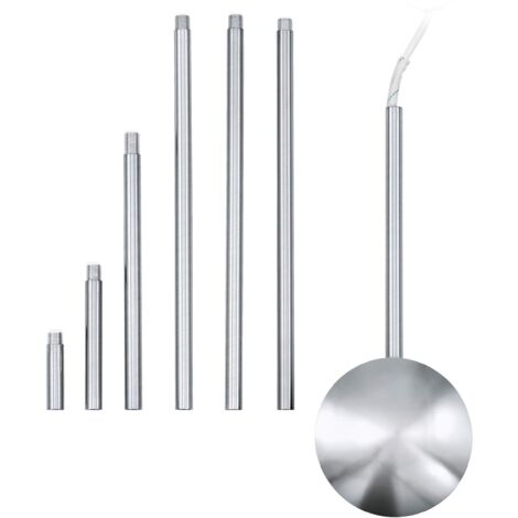 EGLO Prolunga per canalina Extention, guida per cavi in acciaio, cromato, lunghezza da 320 a 1570 mm