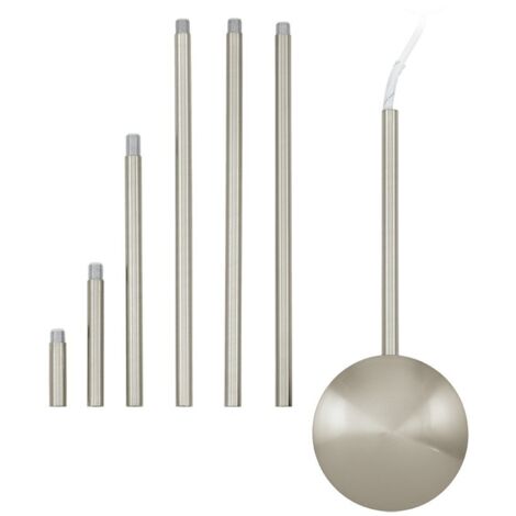 EGLO Prolunga per canalina, guida per cavi in acciaio, nickel opaco, lunghezza da 320 a 1570 mm
