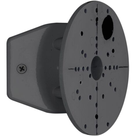 Eglo Raccordo angolare per faretti da esterno, staffa angolare in acciaio per lampade da esterno, nero, diametro 11,2 cm