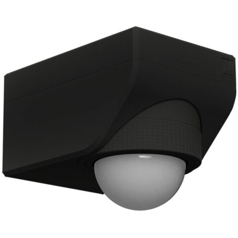 EGLO Rilevatore di movimento Detect me 4, sensore di movimento in plastica, colore: nero, con sensore di luce diurna, IP44