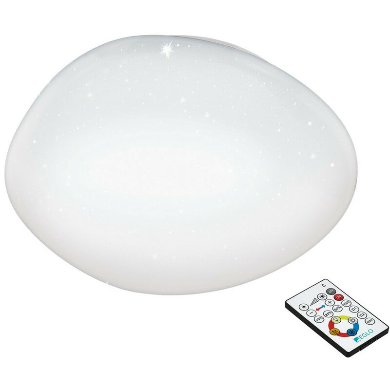 Sileras Led Flush Ceiling Light White Remote Control Included, cct - Eglo