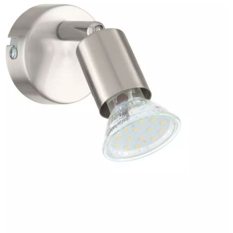 Eglo spot led buzz 3w attacco gu10 colore nickel opaco 92595