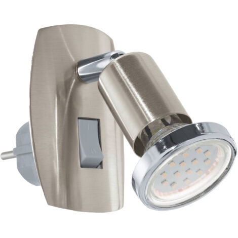 Eglo Steckerleuchte Mini 4 flexibel GU10 2,8 W nickel-matt warmweiß