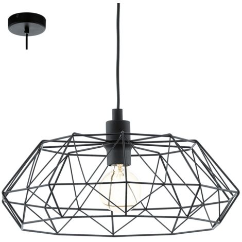 Eglo Suspension CARLTON 2 noir, E27 max. 1X40W