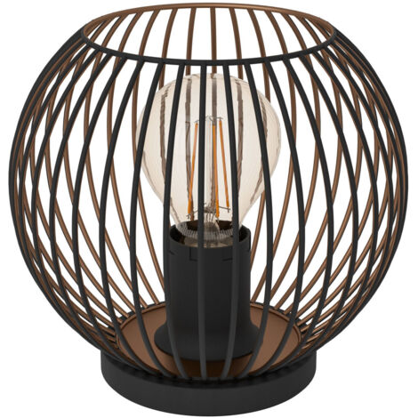 Eglo Tischlampe Almanzora Ø 20 x 19 cm schwarz/kupfer Lampen