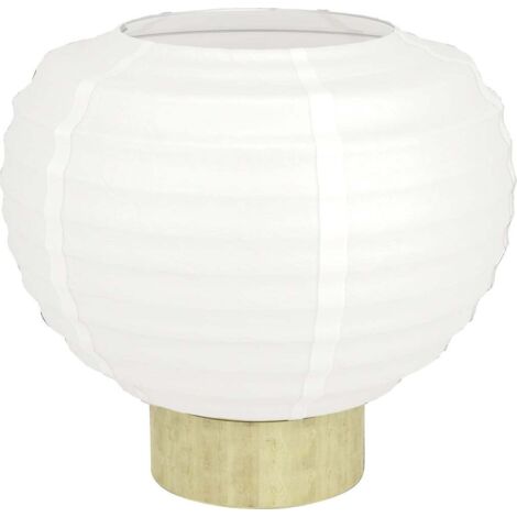 Eglo Tischleuchte Summerhill weiß natur 20 x 22,5 cm E27 Lampen