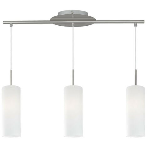 Eglo Troy 3 - 3 Light Ceiling Pendant Bar Satin Nickel, E27