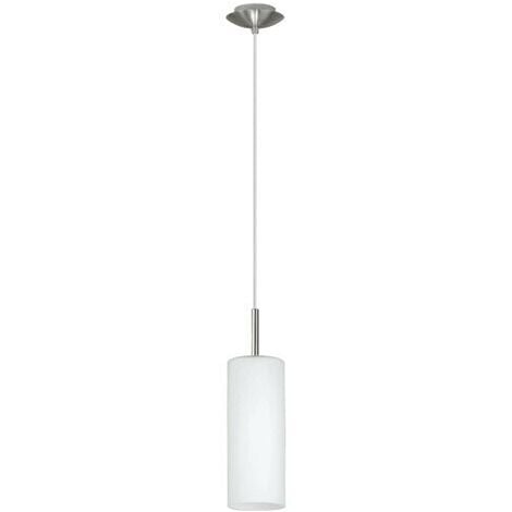 EGLO - TROY 3 LAMPADA A SOSPENSIONE E27 1 LUCE 100W VETRO BIANCO 85977
