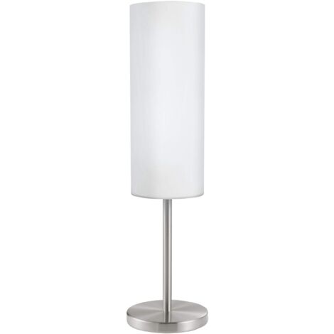 EGLO - TROY 3 LAMPADA ABAT-JOUR DA TAVOLO E27 1 LUCE 100W VETRO BIANCO 85981