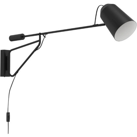 EGLO Wandleuchte 900614 schwarz, für E27, max. 28 W