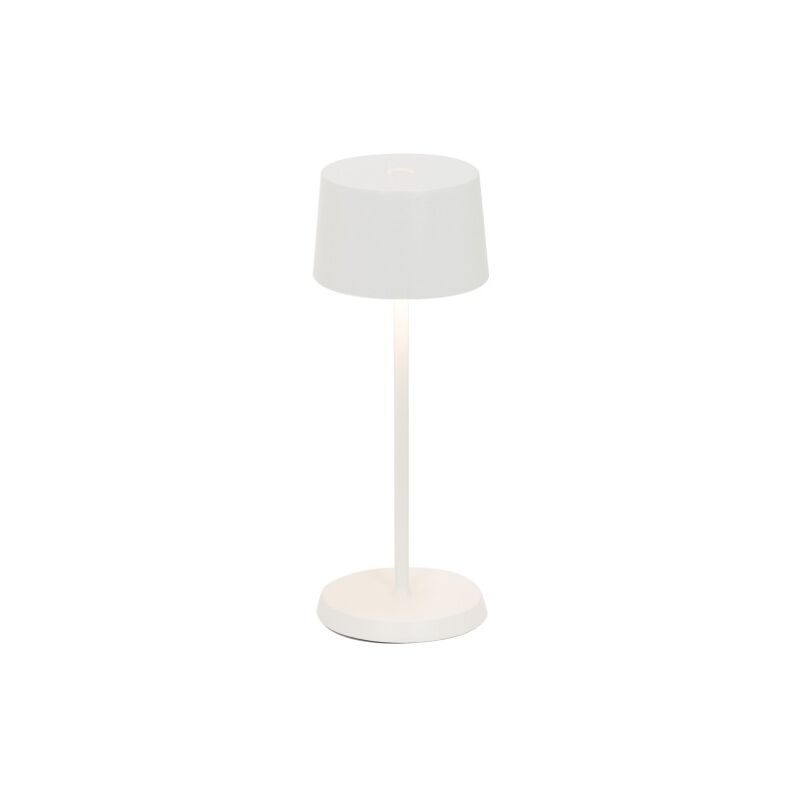 Olivia pro micro Lampe de table led blanche rechargeable et dimmable - Zafferano