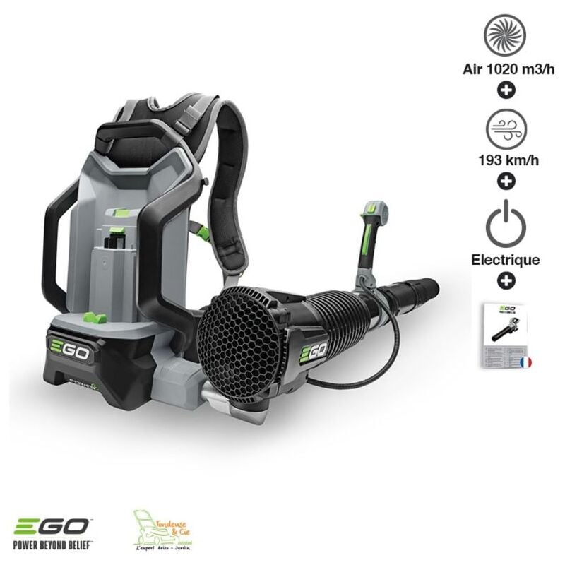 Souffleur dorsal professionnel à batterie Ego Power+ capacité de 1020 m3/h LB6000E