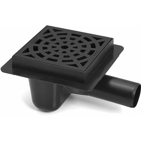 Égoutter le sol en plastique de drain de sol avec la grille ronde noire de modèle diamètre de tuyau de 50mm - Black round
