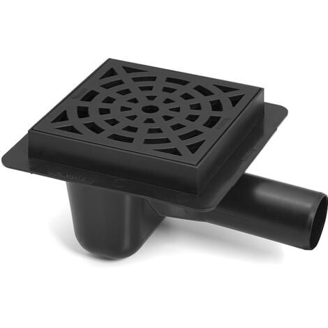 Égoutter le sol plastique de drain de sol avec la grille ronde noire modèle 50mm