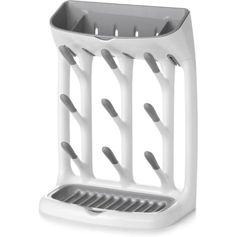 Égouttoir à bouteilles, étagère de rangement de comptoir pour bouteilles, blanc