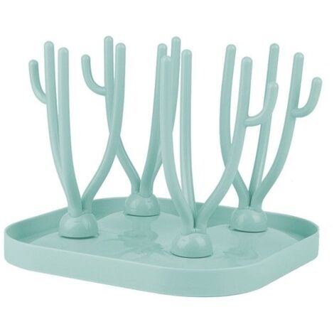 Égouttoir à bouteilles, plastique, vert