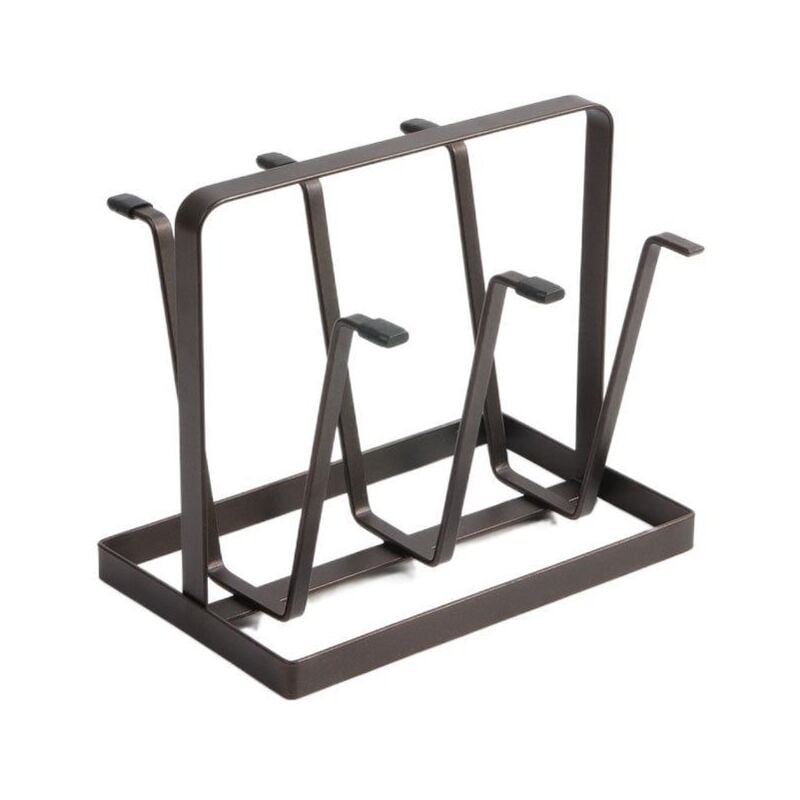 Gouttoir à bouteilles,support en métal pour 6 tasses, crochets de protection en silicone, antidérapant, support de séchage pour bouteilles, support