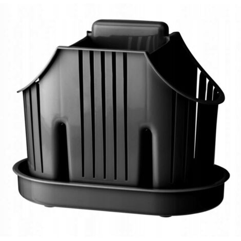 Égouttoir à couverts avec support 3 compartiments Rico anthracite