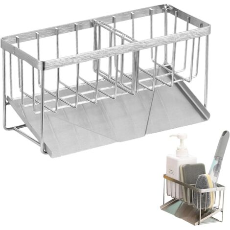 Égouttoir à éponge en acier inox 304 – Pour évier de cuisine – Gain de place