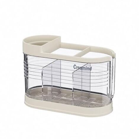 Égouttoir à ustensiles de cuisine, boîte de rangement pour couverts en plastique, étagère de rangement pour couverts de comptoir, couverts, fourchettes, couteaux, cuillères
