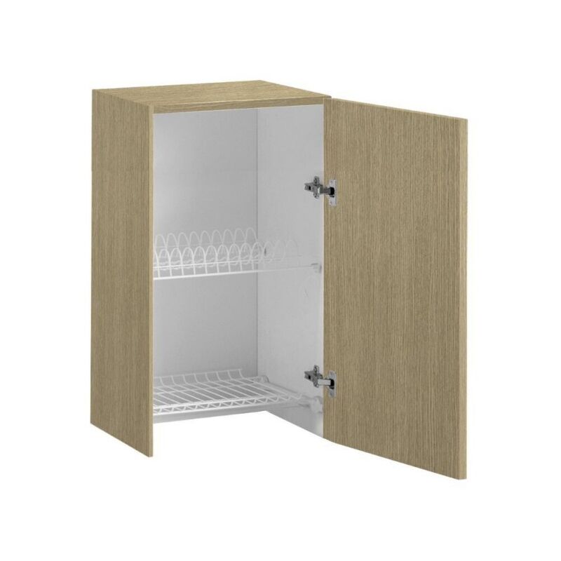 Egouttoir à vaisselle avec porte promenade coloris chêne 60x96H cm Toscohome