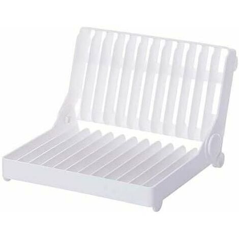 égouttoir à Vaisselle de Cuisine,égouttoir à Vaisselle Pliable,étagère de Rangement multifonctionnelle,poterie pour Petits comptoirs de Cuisine,Vaisselle (Blanc),Tanètue
