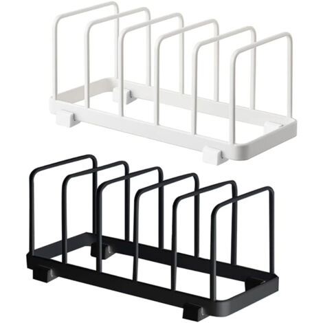 Égouttoir à vaisselle vertical, porte-assiettes, support pour planche à découper et moules à pâtisserie, organisateur de cuisine facile à nettoyer (noir, 2 pièces)