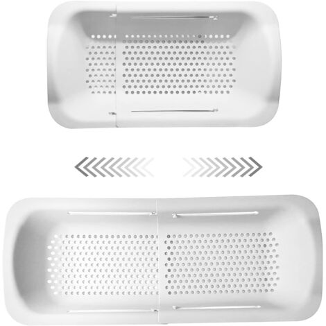 Égouttoir de cuisine, panier d'égouttage rétractable en plastique pour évier, usage domestique