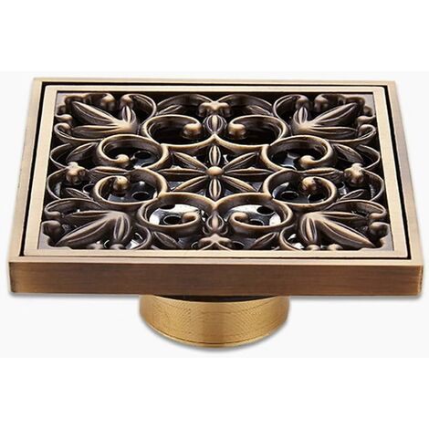 Égouttoir De Douche Égouttoir Salle De Bains Toilette Cuisine Balcon Déodorant Drain De Déchets Grille Crépine Couvercle Créatif Contemporain Laiton 1pc Au Sol, Or