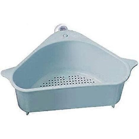 Égouttoir d'évier, panier de rangement triangulaire Outivity avec ventouse, porte-éponge pour évier de cuisine