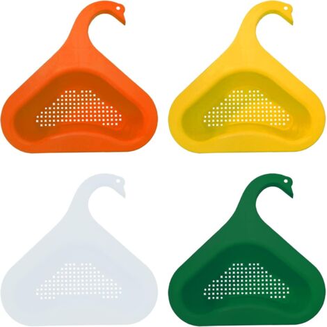 Égouttoir en forme de cygne pour évier, panier égouttoir multifonctionnel triangulaire pour légumes et fruits