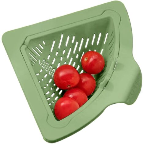 Égouttoir magnétique triangulaire ING avec panier-filtre et fonction rotative escamotable, égouttoir de cuisine multifonctionnel, design écologique