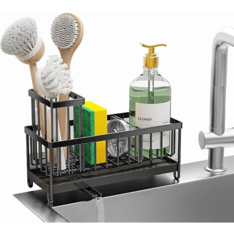 Égouttoir/organisateur d'évier en acier inoxydable, rangement pour évier, solution de rangement pour la cuisine