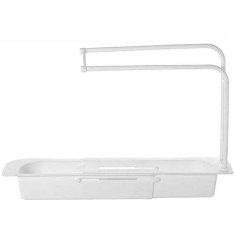 Égouttoir télescopique extensible pour évier, kit de cuisine blanc