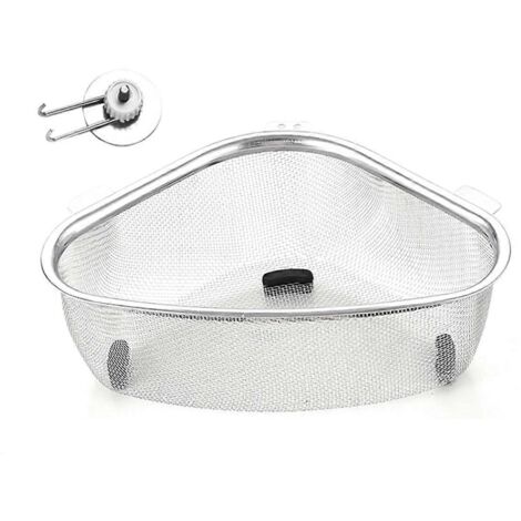 Égouttoir triangulaire pour évier et panier de rangement pour fruits et légumes B--
