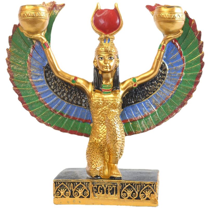 Égyptien Ornement Tablescape Décor Décorations pour La Maison Miniatures Figurines Égyptien Ailes Statue Photo Ornement Égyptien Femelle Dieu