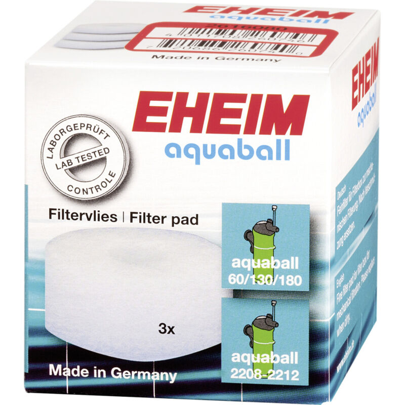 Eheim Filtervlies Für Aquaball 60/130/180 Und Aquaball 2208-2212 - 3 Stück Schwamm-/mattenfilter