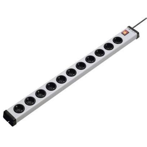 Ehmann 0201x00112301 Multipresa con interruttore 11 scomparti Grigio Schuko 1 pz.