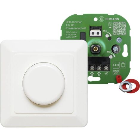 Ehmann 3760c0800 Dimmer da incasso Adatto per lampadina: Lampadina LED, Lampadina ad incandescenza, Lampadina alogena B