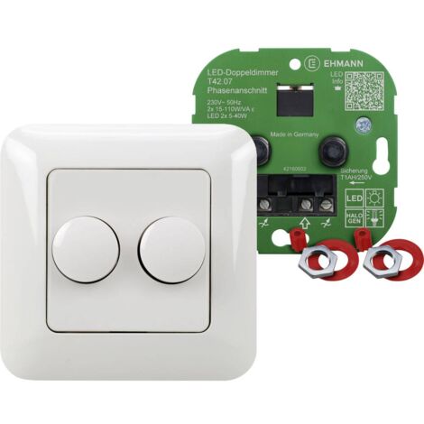 Ehmann 4260c0701 Dimmer da incasso Adatto per lampadina: Lampadina LED, Lampadina ad incandescenza, Lampadina alogena B