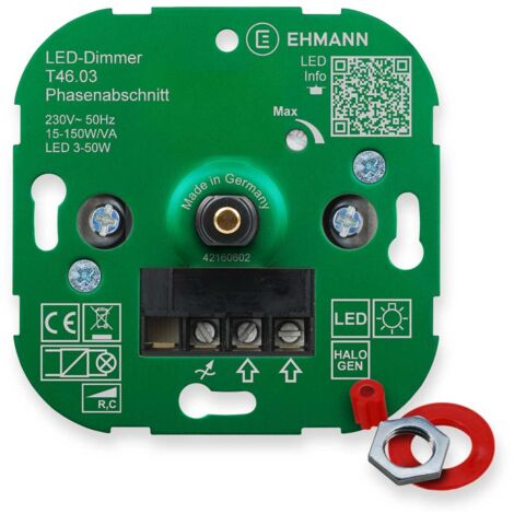 EHMANN Unterputz-Dimmer T46.03, Phasenabschnitt