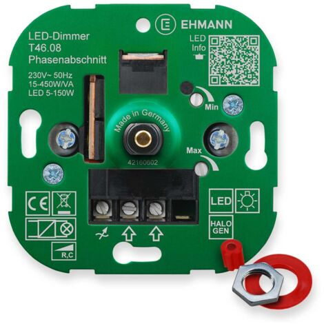 EHMANN Unterputz-Dimmer T46.08, 230 V, LED 5-150 W