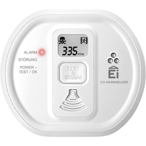 Ei Electronics Ei208D-3X179 Kohlenmonoxid-Melder inkl. 10 Jahres-Batterie batteriebetrieben detekti