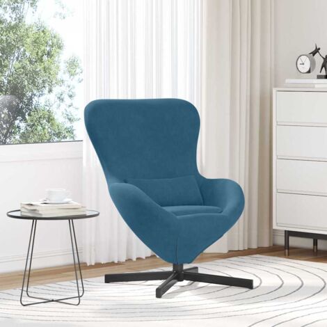 Ei-Stuhl Blau Samt vidaXL839823